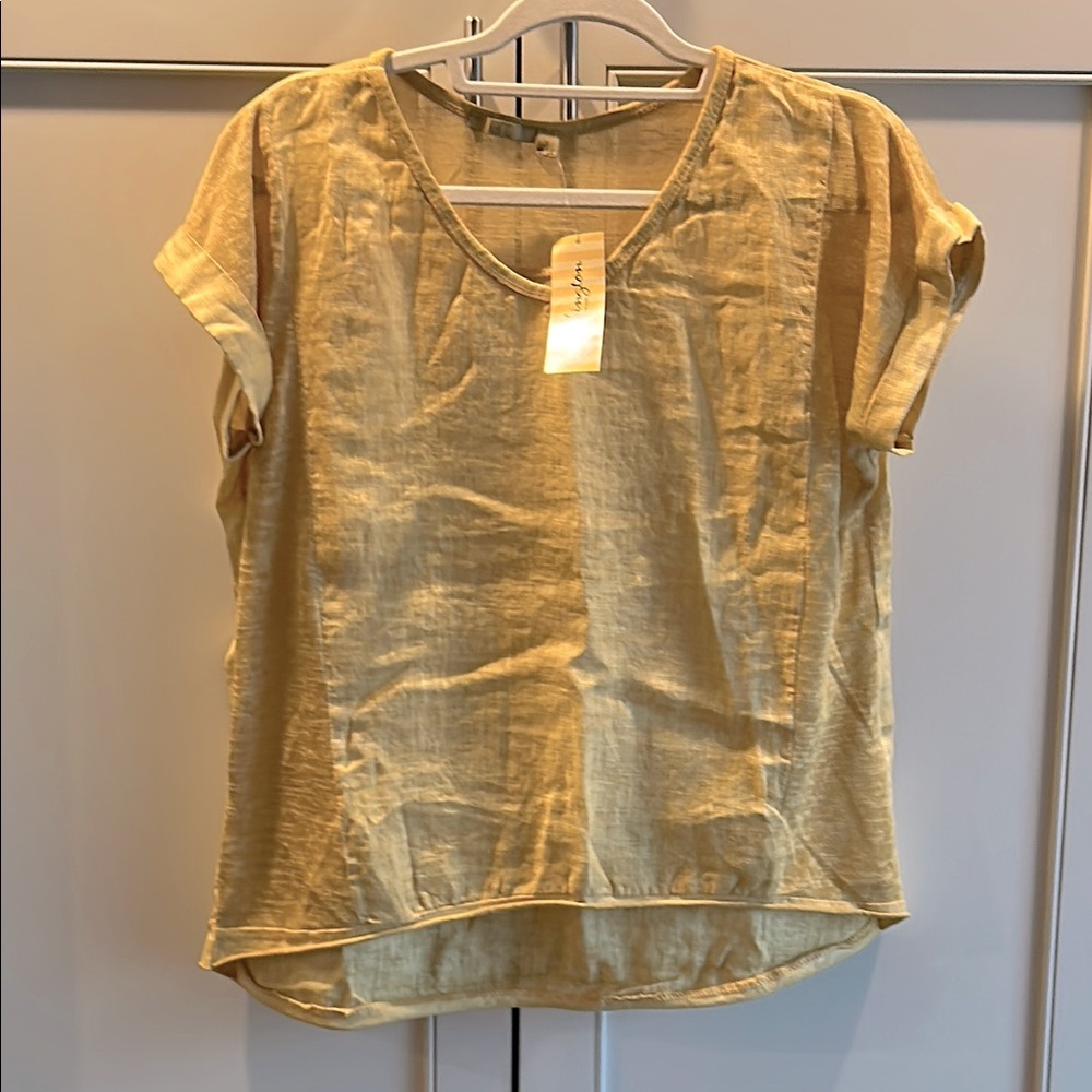 Patchington Gold High Low Relaxed Blouse